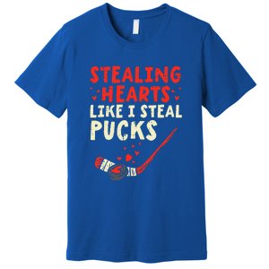 Stealing Heart Like I Steal Pucks Valentines Day Hockey Premium T-Shirt