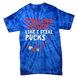 Stealing Heart Like I Steal Pucks Valentines Day Hockey Tie-Dye T-Shirt