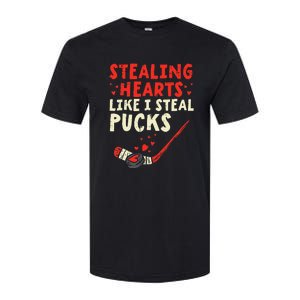 Stealing Heart Like I Steal Pucks Valentines Day Hockey Softstyle CVC T-Shirt