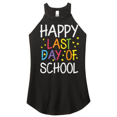 Stars Happy Last Day Of School Cute Graduation Teacher Women’s Perfect Tri Rocker Tank