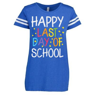 Stars Happy Last Day Of School Cute Graduation Teacher Enza Ladies Jersey Football T-Shirt