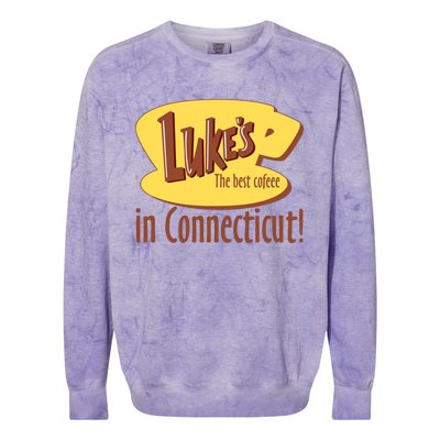 Stars Hollow Lukes Coffee The Best Coffee In Connecticut Colorblast Crewneck Sweatshirt