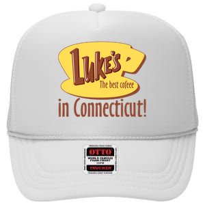 Stars Hollow Lukes Coffee The Best Coffee In Connecticut High Crown Mesh Back Trucker Hat