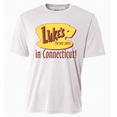 Stars Hollow Lukes Coffee The Best Coffee In Connecticut Cooling Performance Crew T-Shirt