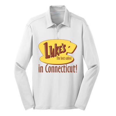 Stars Hollow Lukes Coffee The Best Coffee In Connecticut Silk Touch Performance Long Sleeve Polo