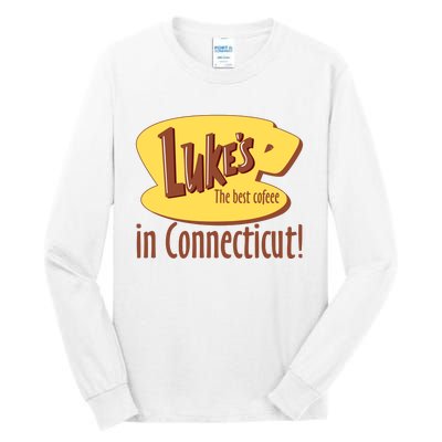 Stars Hollow Lukes Coffee The Best Coffee In Connecticut Tall Long Sleeve T-Shirt