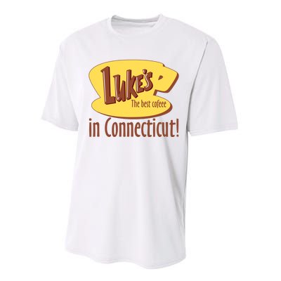 Stars Hollow Lukes Coffee The Best Coffee In Connecticut Performance Sprint T-Shirt