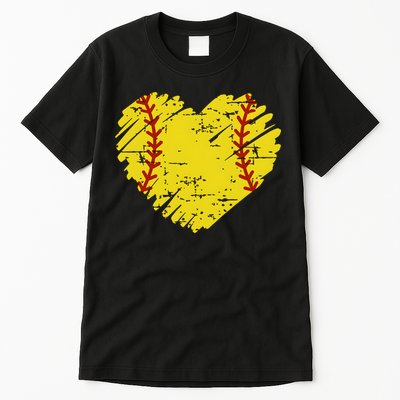 Softball Heart Lover Sporty Sport Tall T-Shirt