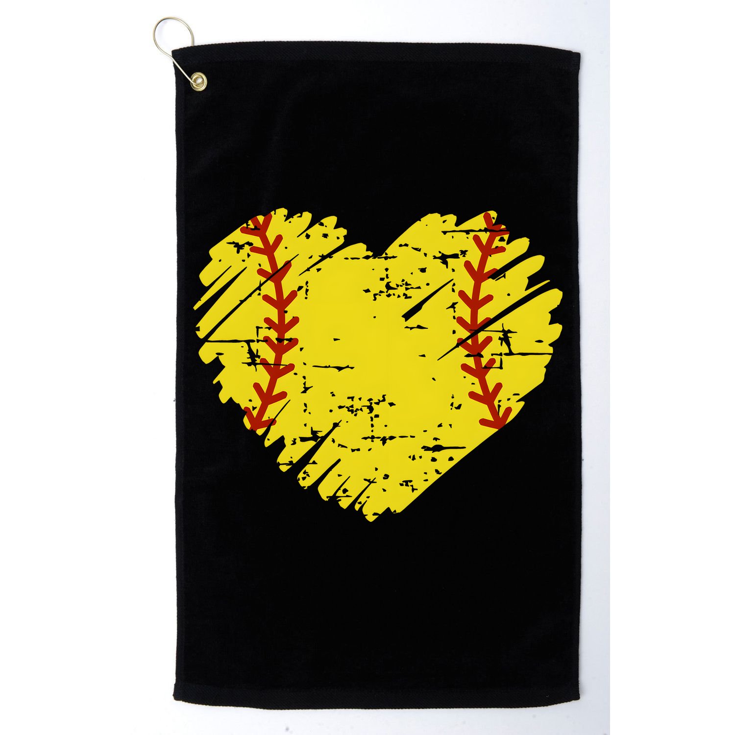 Softball Heart Lover Sporty Sport Golf Towel