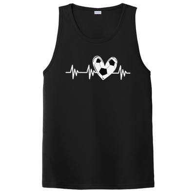 Soccer Heartbeat Love For Tween Girl Teens Women PosiCharge Competitor Tank