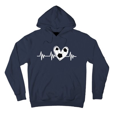 Soccer Heartbeat Love For Tween Girl Teens Women Hoodie