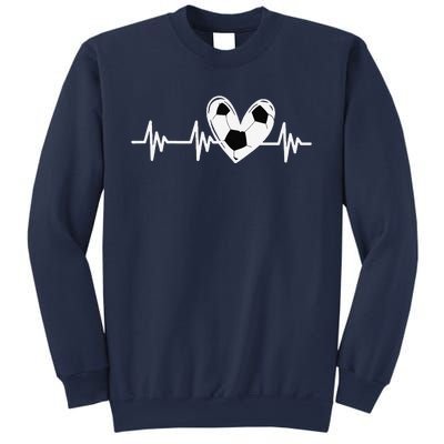 Soccer Heartbeat Love For Tween Girl Teens Women Sweatshirt