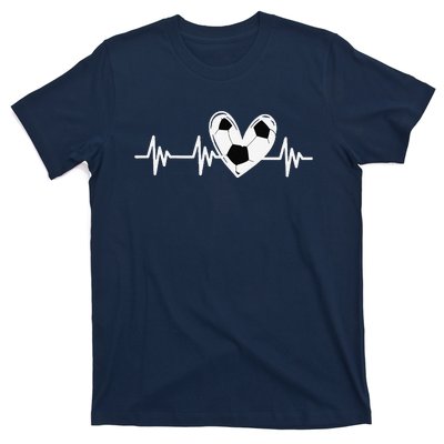 Soccer Heartbeat Love For Tween Girl Teens Women T-Shirt