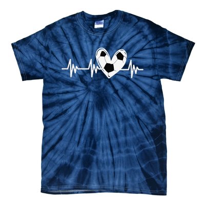 Soccer Heartbeat Love For Tween Girl Teens Women Tie-Dye T-Shirt