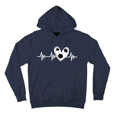 Soccer Heartbeat Love For Tween Girl Teens Women Tall Hoodie