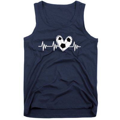 Soccer Heartbeat Love For Tween Girl Teens Women Tank Top