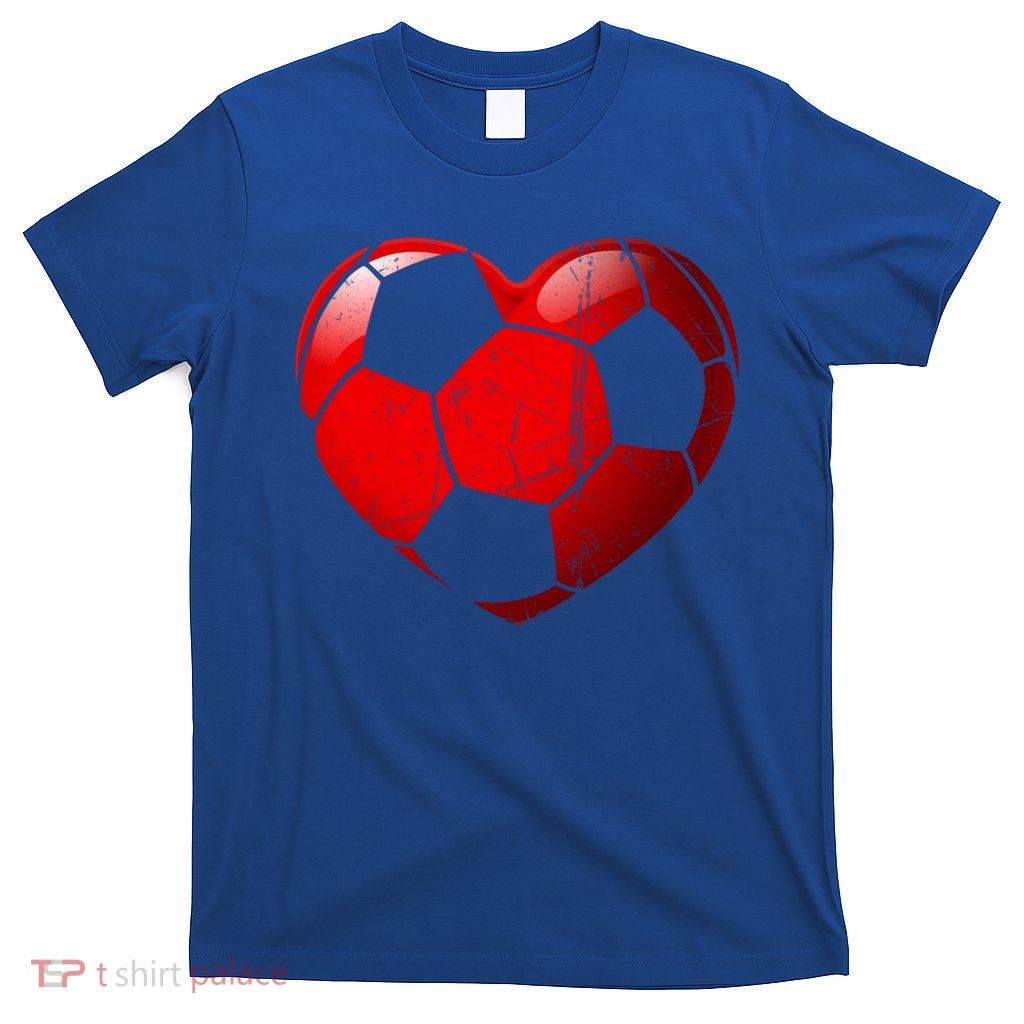 Soccer Heart Love Valentines Day Sport Player Boy Girls Cute Gift T-Shirt
