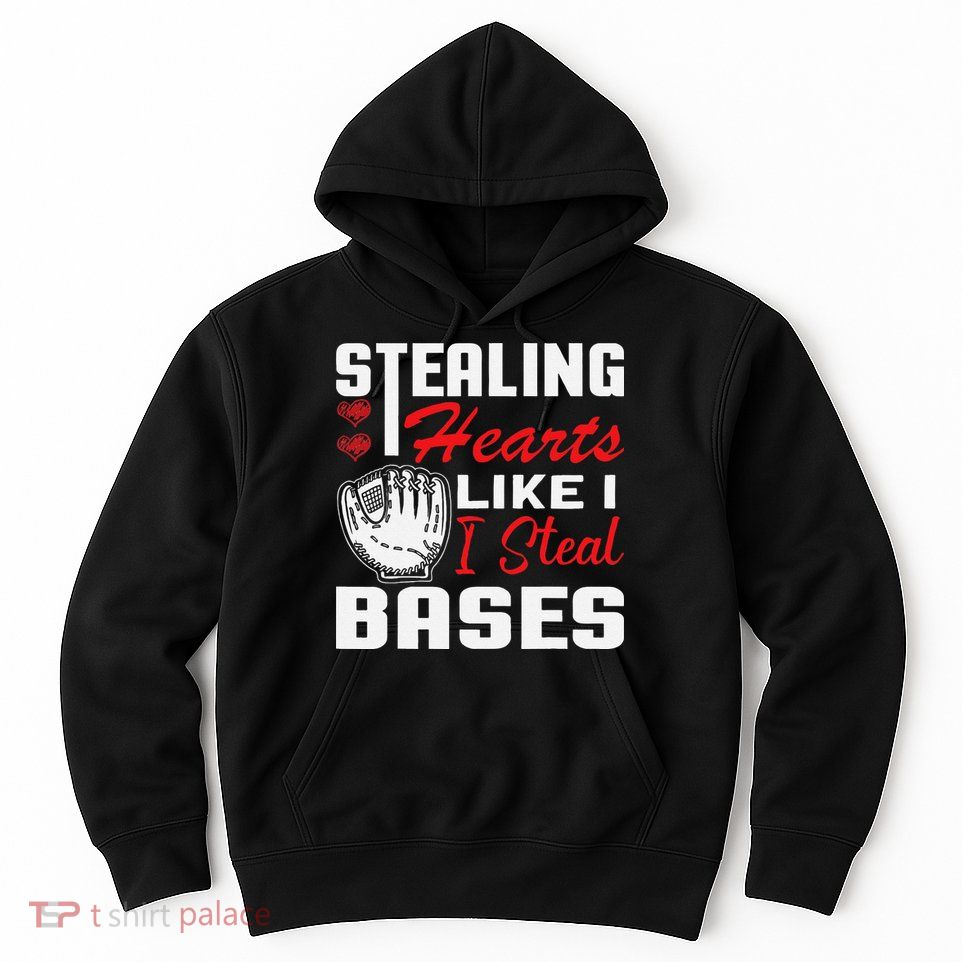 Stealing Hearts Like I Steal Bases Baseball Valentine's Day Hoodie