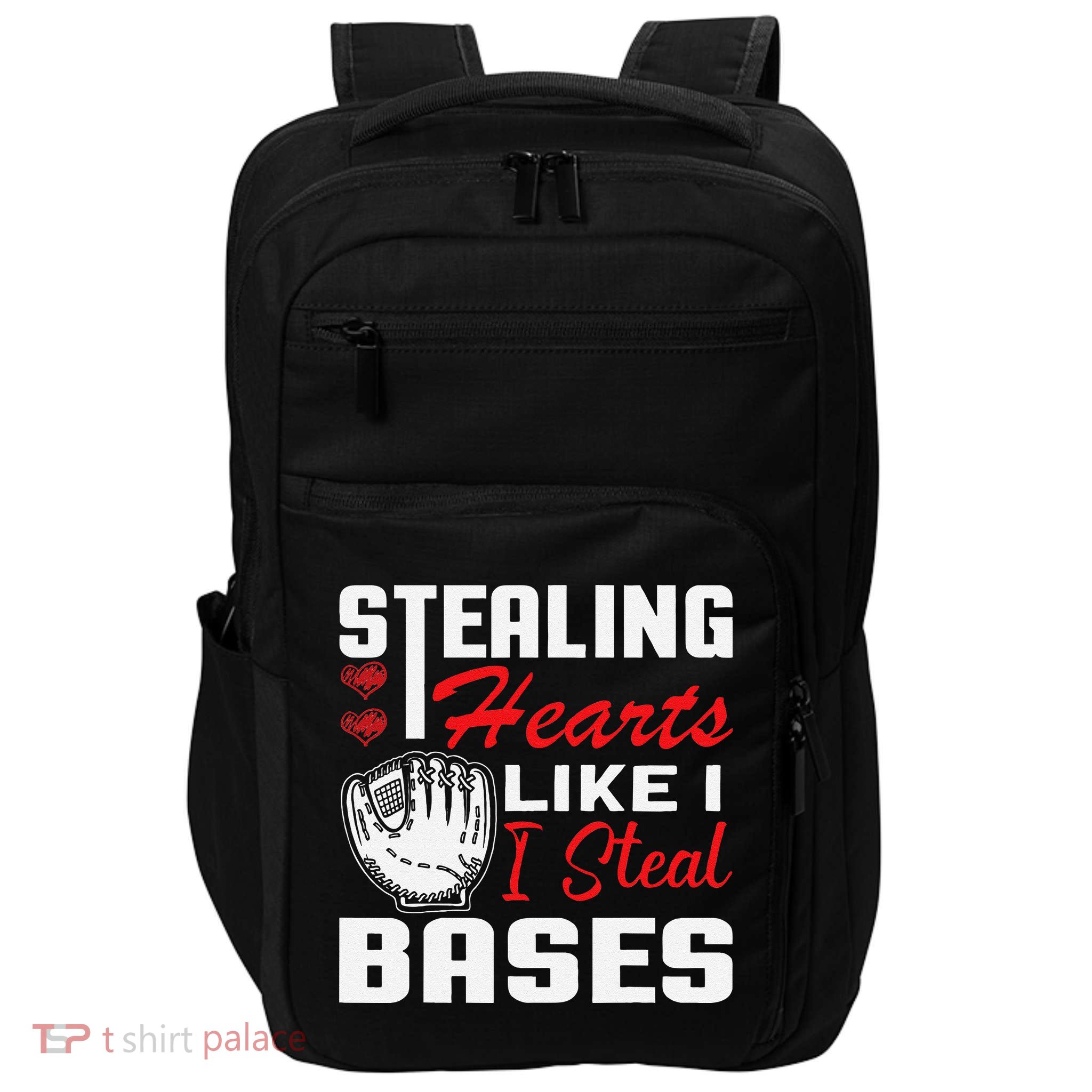 Stealing Hearts Like I Steal Bases Baseball Valentine's Day Impact Tech Backpack