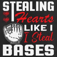 Stealing Hearts Like I Steal Bases Baseball Valentine's Day Adult Drive Performance Visor