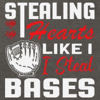 Stealing Hearts Like I Steal Bases Baseball Valentine's Day Cotton Canvas Backpack