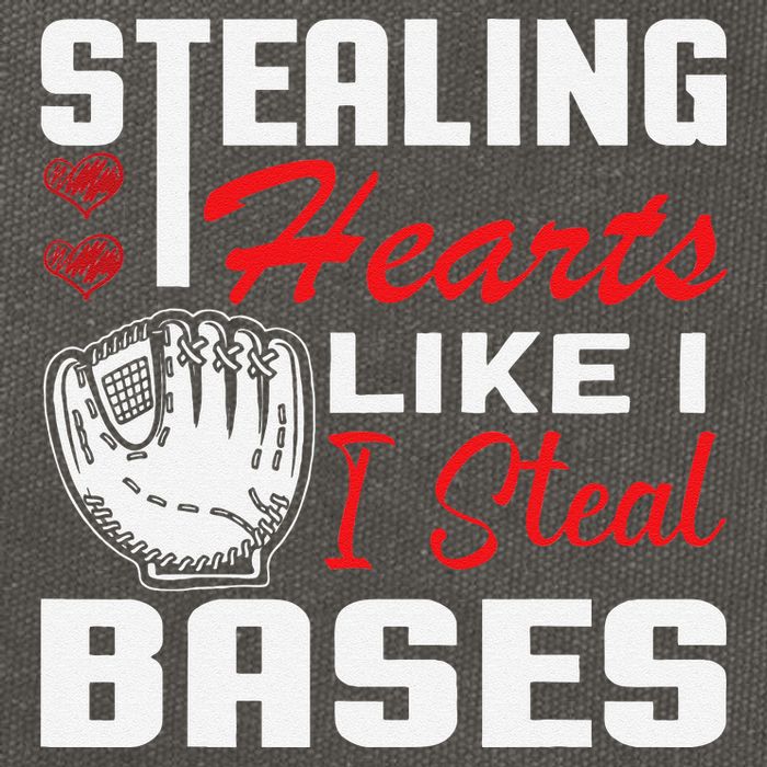 Stealing Hearts Like I Steal Bases Baseball Valentine's Day Cotton Canvas Backpack