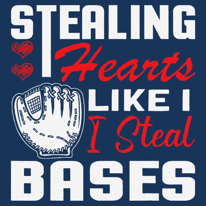 Stealing Hearts Like I Steal Bases Baseball Valentine's Day Infant Baby Jersey Bodysuit