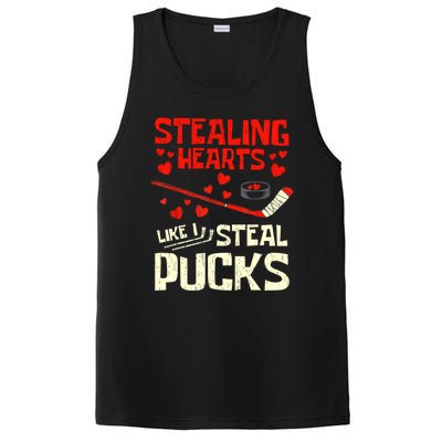 Stealing Heart Like I Steal Pucks Valentines Day Hockey PosiCharge Competitor Tank