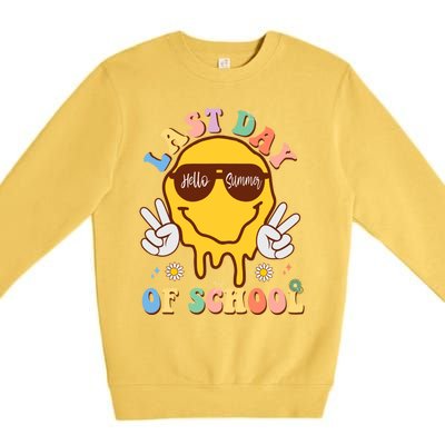 Sunglasses Happy Last Day Of School Graduate Hello Summer Cute Gift Premium Crewneck Sweatshirt