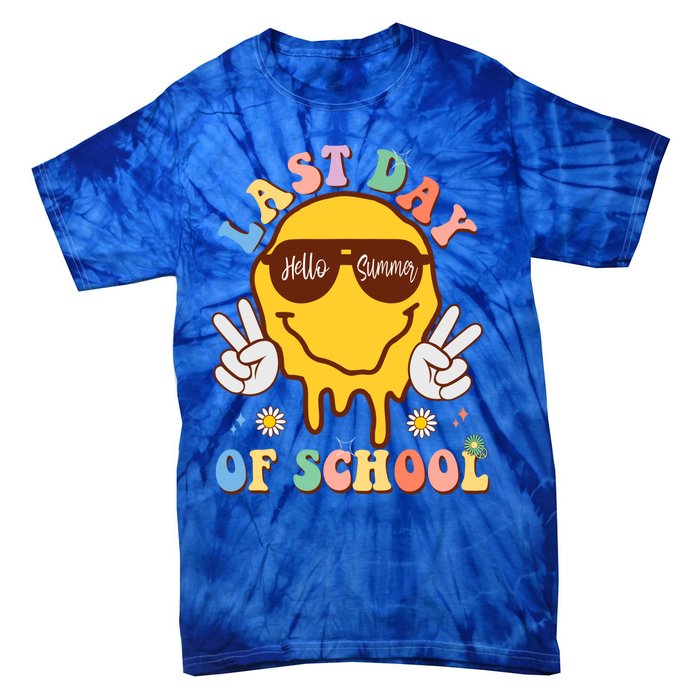 Sunglasses Happy Last Day Of School Graduate Hello Summer Cute Gift Tie-Dye T-Shirt