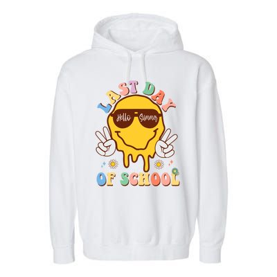 Sunglasses Happy Last Day Of School Graduate Hello Summer Cute Gift Garment-Dyed Fleece Hoodie