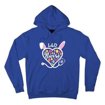 Stethoscope Heart L And D Nurse Easter Bunny Labor And Delivery Gift Hoodie