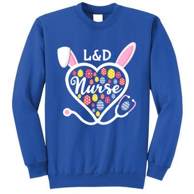 Stethoscope Heart L And D Nurse Easter Bunny Labor And Delivery Gift Sweatshirt