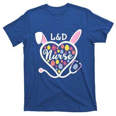 Stethoscope Heart L And D Nurse Easter Bunny Labor And Delivery Gift T-Shirt