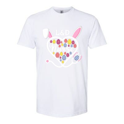 Stethoscope Heart L And D Nurse Easter Bunny Labor And Delivery Gift Softstyle® CVC T-Shirt