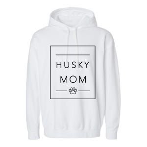 Siberian Husky Lover Dog Mom Minimalist Crewneck Husky Mom Great Gift Garment-Dyed Fleece Hoodie