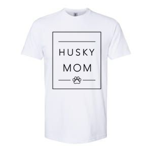 Siberian Husky Lover Dog Mom Minimalist Crewneck Husky Mom Great Gift Softstyle CVC T-Shirt