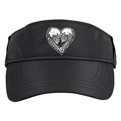 Skull Heart Love Adult Drive Performance Visor