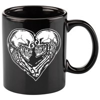 Skull Heart Love 11oz C Handle Ceramic Mug