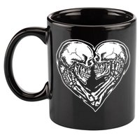 Skull Heart Love 11oz C Handle Ceramic Mug