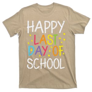 Stars Happy Last Day Of School Cute Graduation Teacher T-Shirt