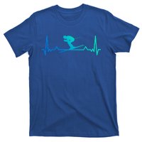 Skiing Heartbeat Line Funny Funny Gift Meaningful Gift T-Shirt