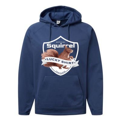 Squirrel Hunter Lucky Gift For Squirrel Hunting Funny Gift Performance Fleece Hoodie