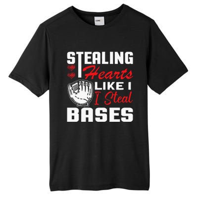 Stealing Hearts Like I Steal Bases Baseball Valentine's Day Tall Fusion ChromaSoft Performance T-Shirt