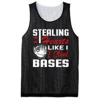 Stealing Hearts Like I Steal Bases Baseball Valentine's Day Mesh Reversible Basketball Jersey Tank