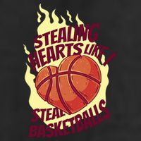 Stealing Hearts Like I Steal Basketballs 7 Panel Mesh Trucker Snapback Hat