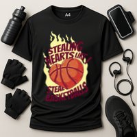 Stealing Hearts Like I Steal Basketballs Cooling Performance Crew T-Shirt