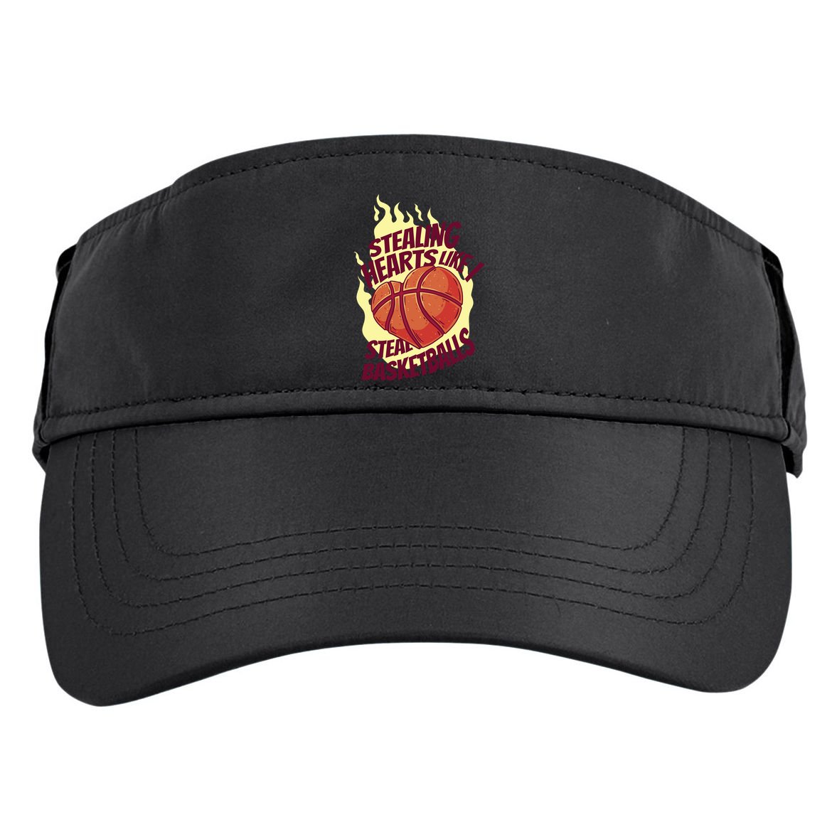 Stealing Hearts Like I Steal Basketballs Adult Drive Performance Visor
