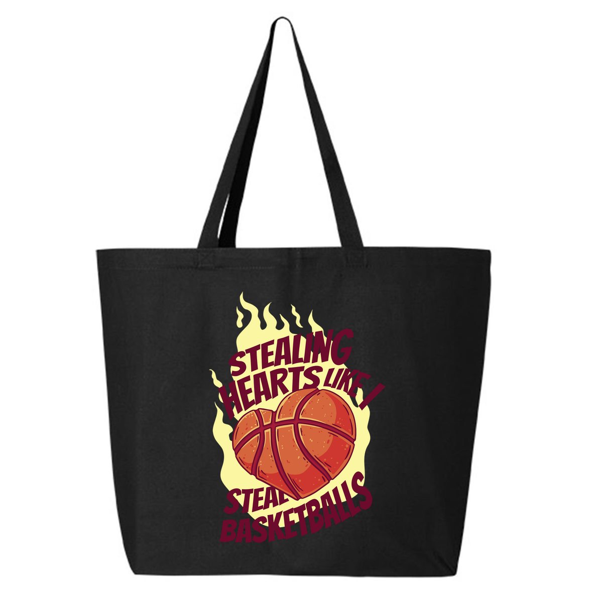 Stealing Hearts Like I Steal Basketballs 25L Jumbo Tote