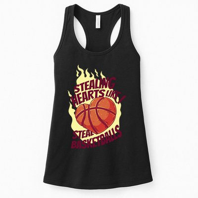 Stealing Hearts Like I Steal Basketballs Womens Tank Top